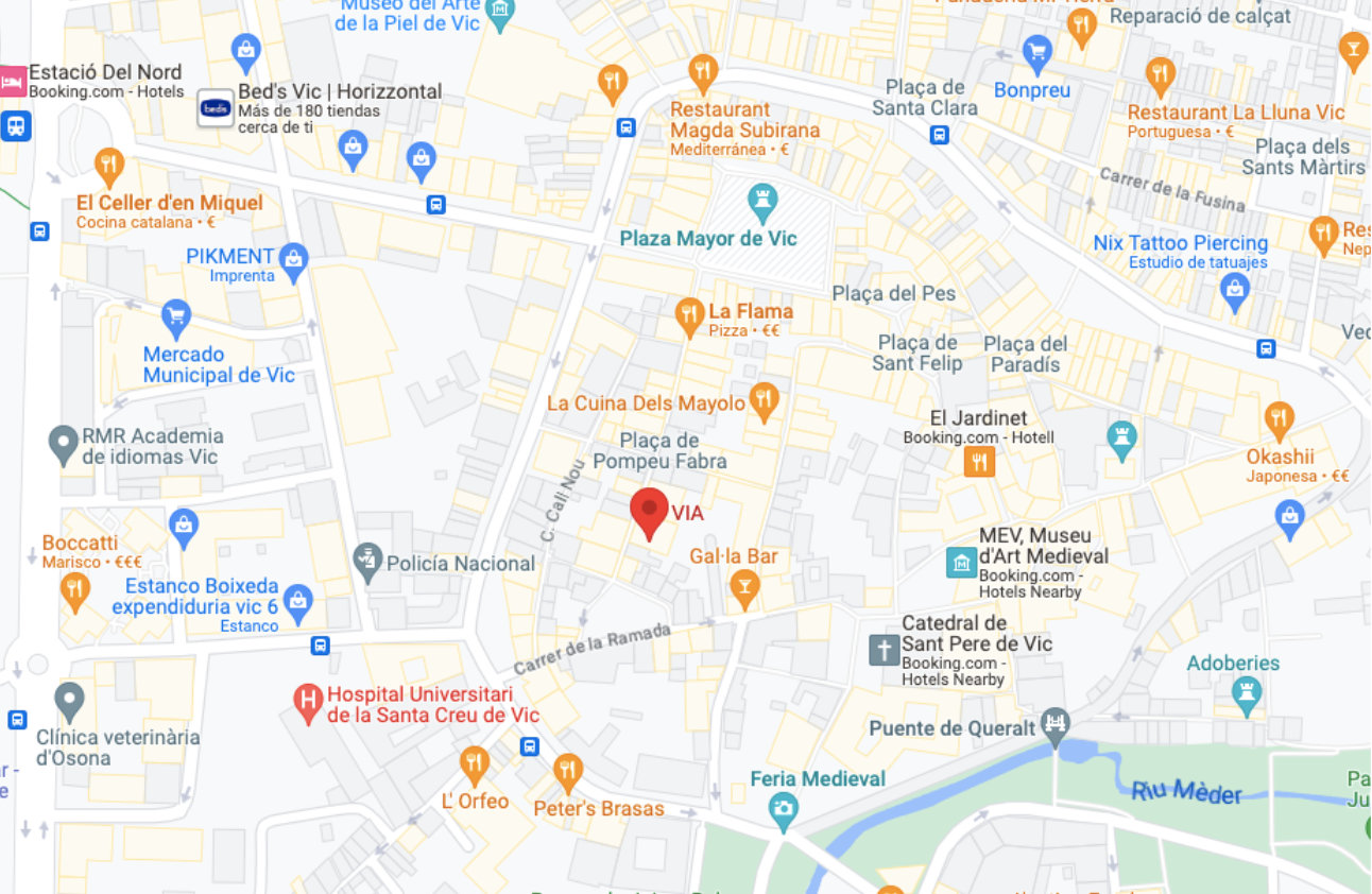 Mapa Restaurant Vic - Guia Michelin i Repsol